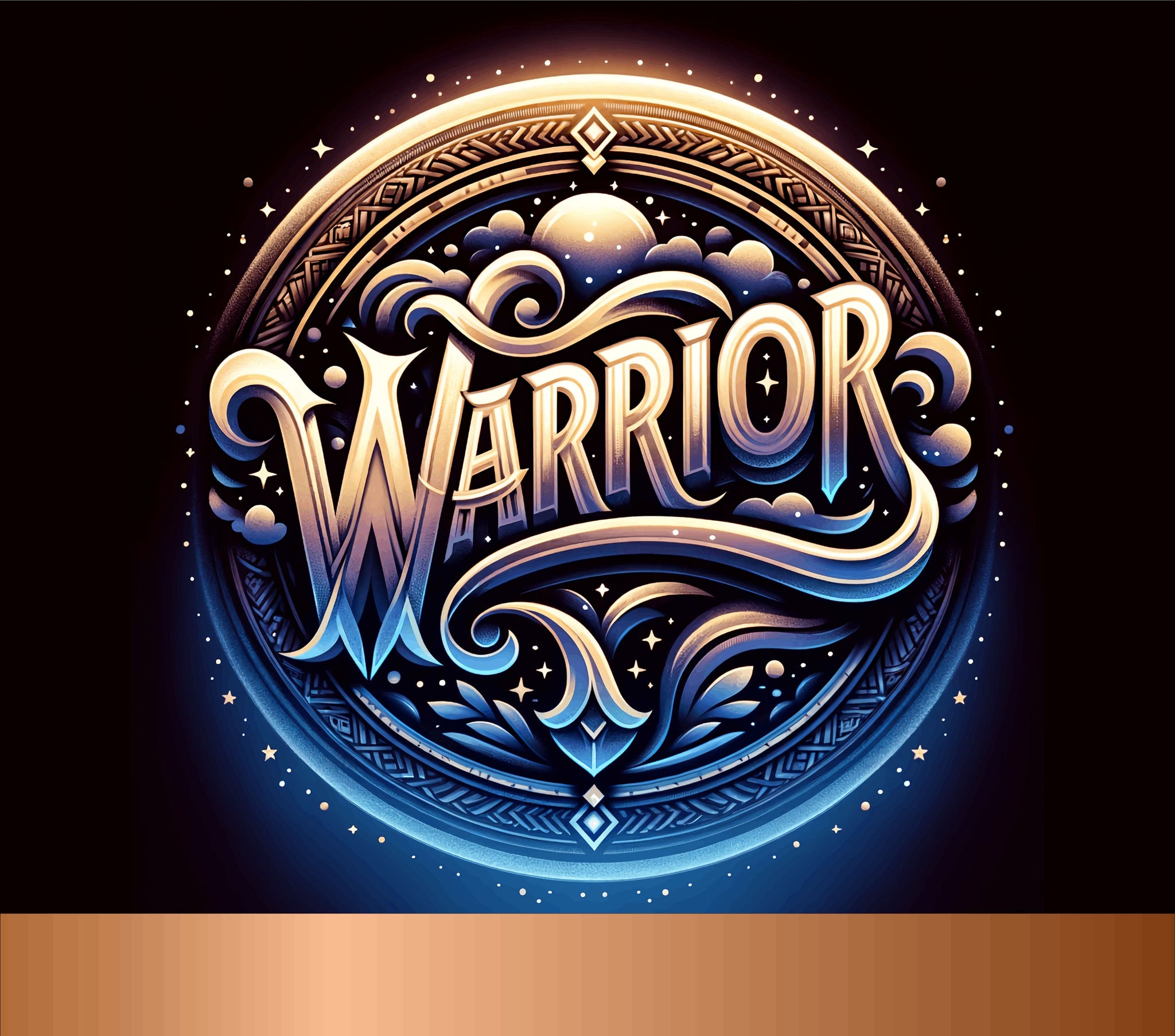 Warrior Tumbler Wraps - Inspirational 20ozs wrap design - Skinny Tumbler Design - Sublimation Designs Straight & Tapered - Instant Download