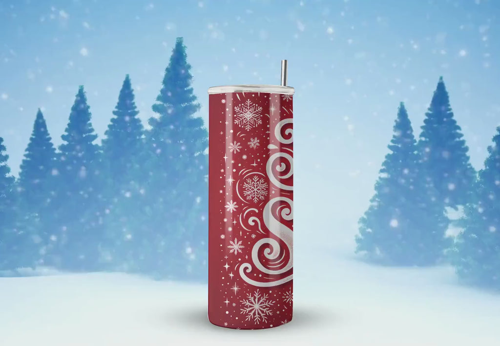 Christmas Tumbler Wraps - Tumbler Sublimation Designs - Let it Snow Skinny Tumbler Design - Straight & Tapered - Instant Download