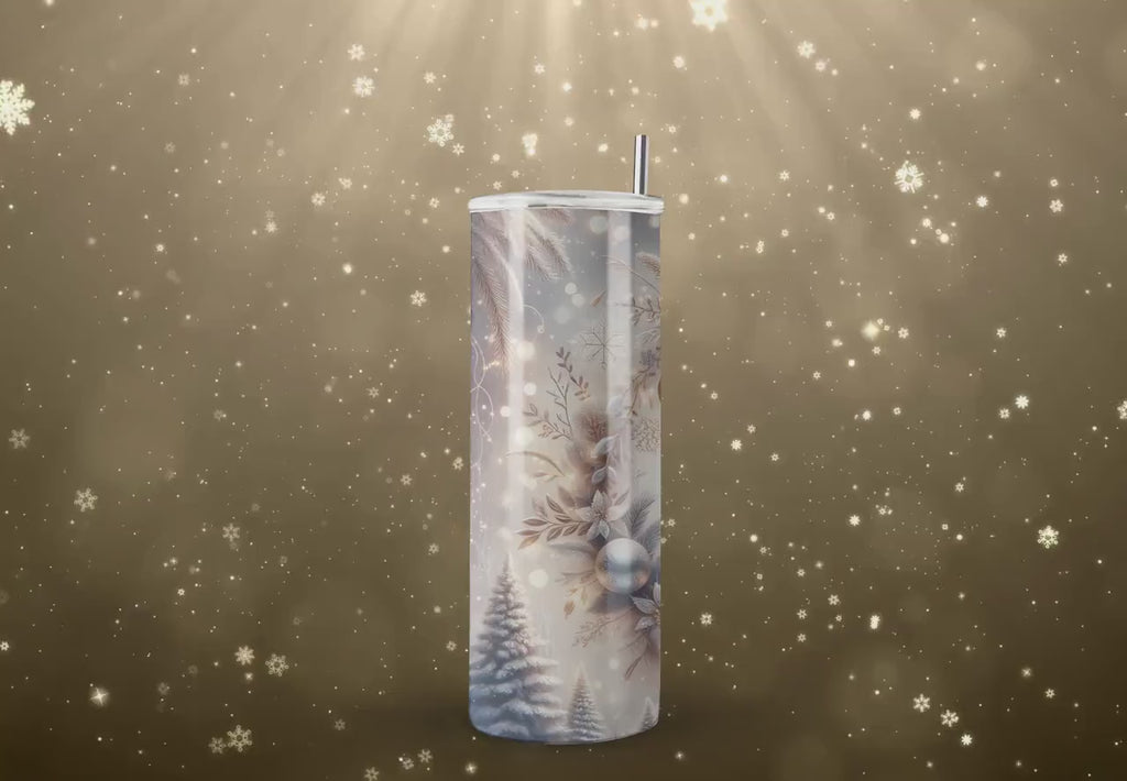 Christmas Tumbler Wraps - Tumbler Sublimation Designs - Peace on Earth Skinny Tumbler Design - Straight & Tapered - Instant Download