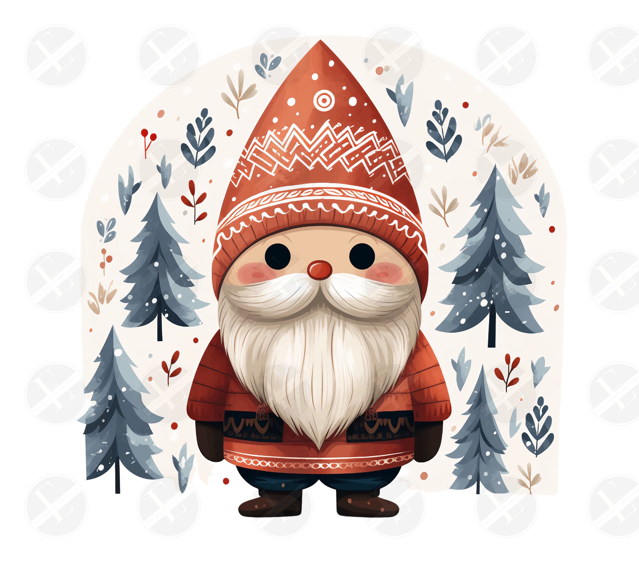 Nordic Christmas Gnome Tumbler Wraps - PNG Tumbler Wraps - Skinny Tumbler Wrap - Sublimation Designs Straight & Tapered - Instant Download