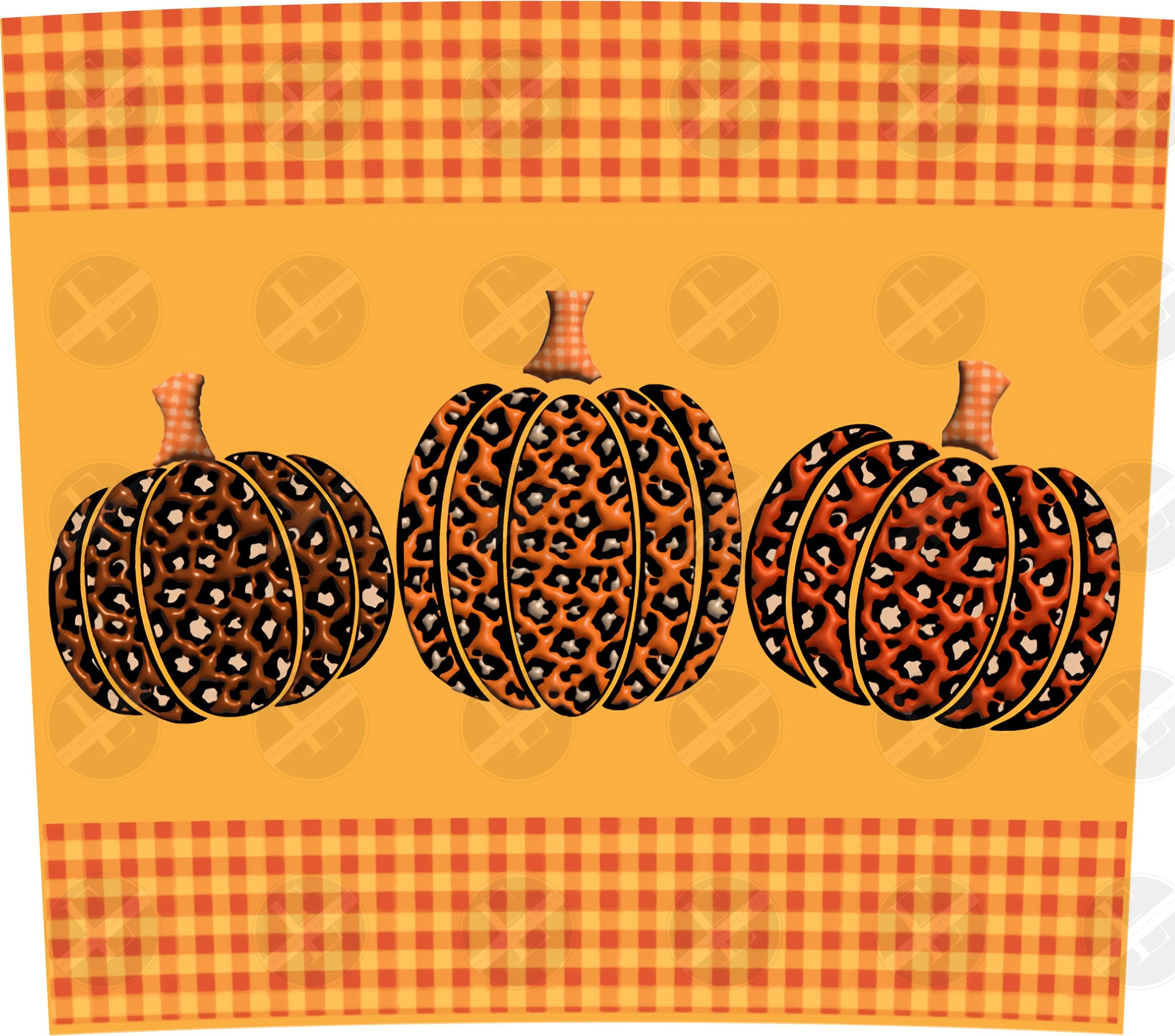 3D Inflated Puff Tumbler Wraps - 3D Fall Pumpkins Tumbler Wrap Design - Ideal Tumbler Sublimation Designs Straight Only - Instant Download