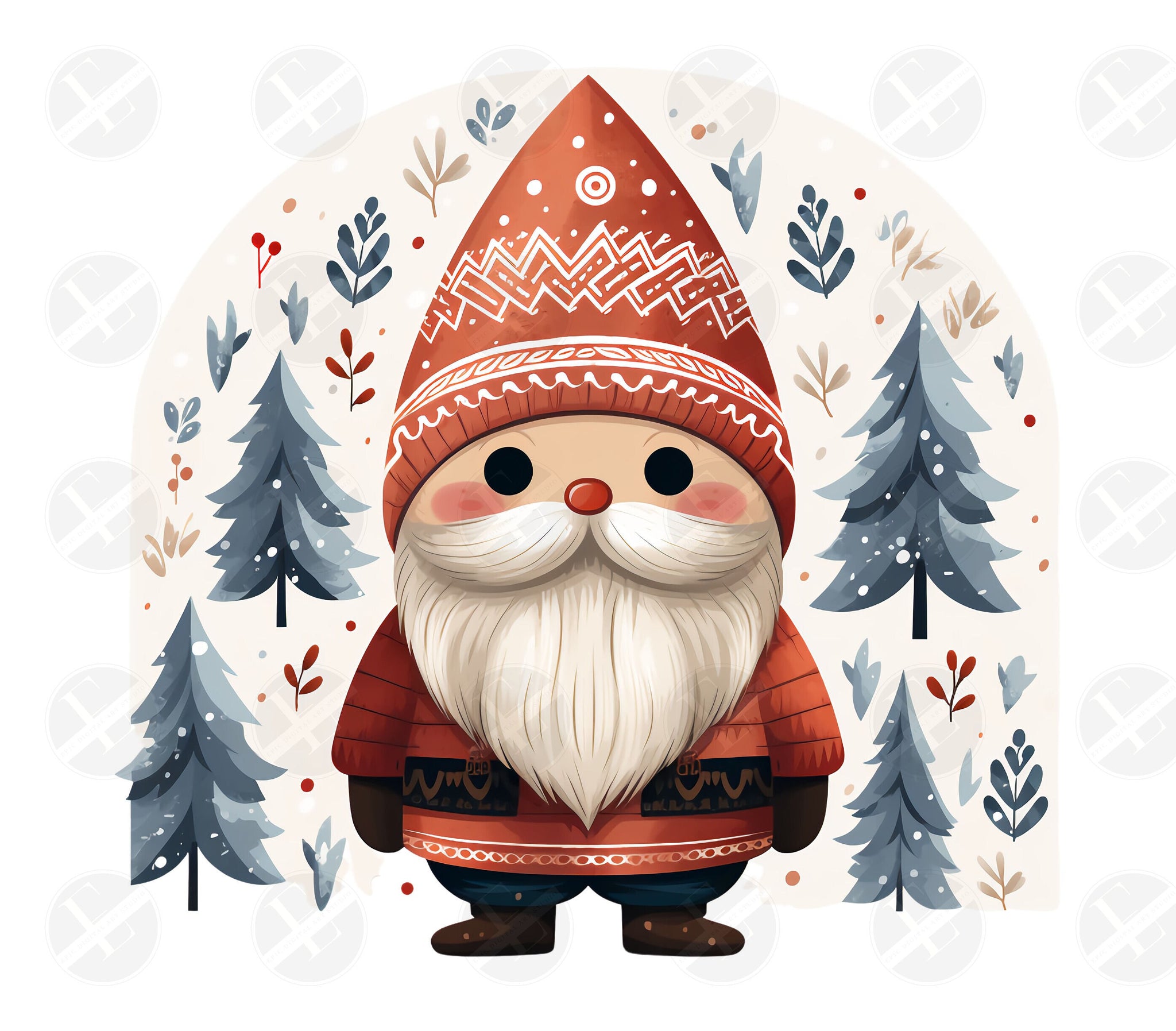 Christmas Gnome Tumbler Wraps - PNG Tumbler Wraps - Skinny Tumbler Wrap - Sublimation Designs Straight & Tapered - Instant Download