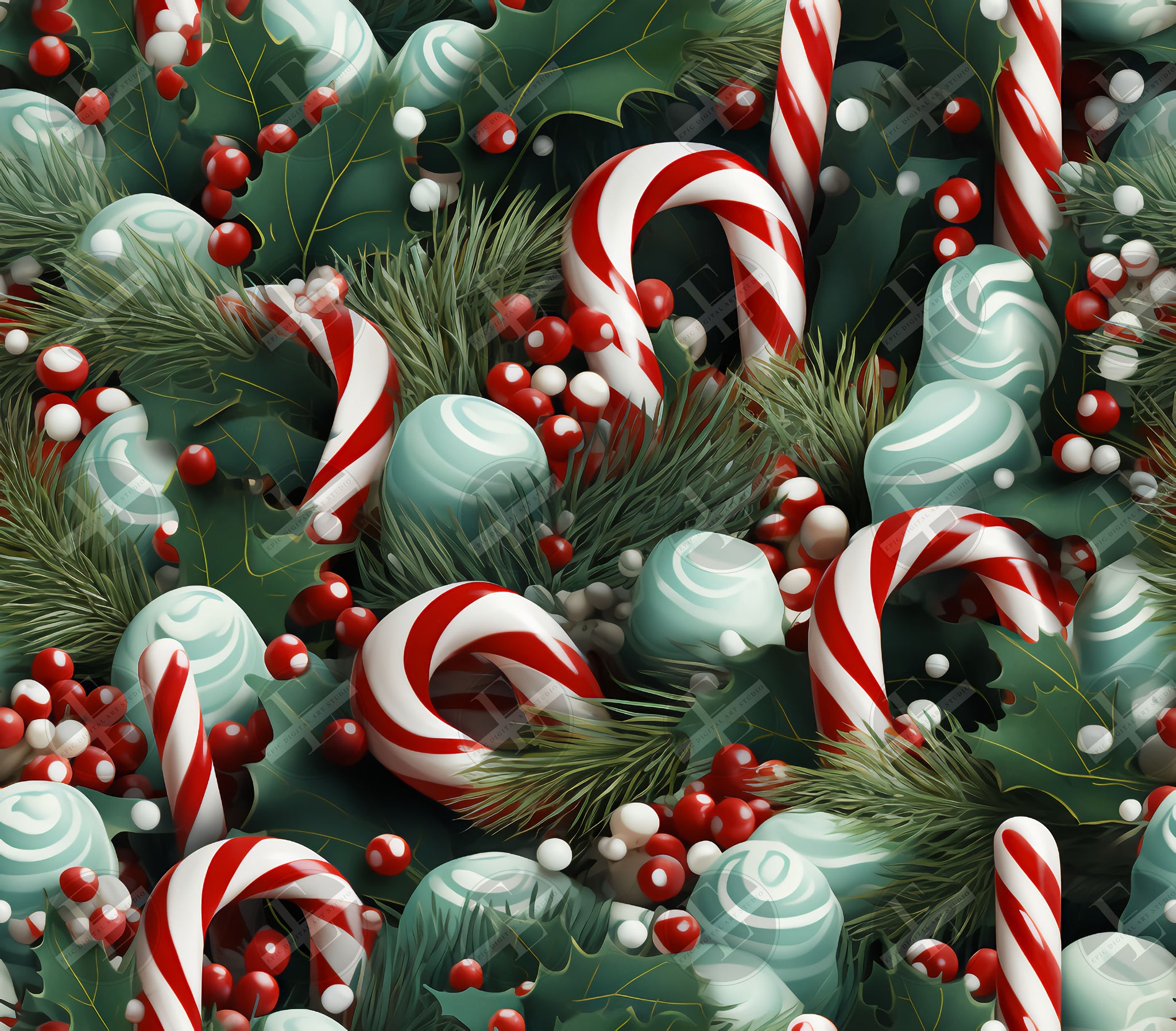 Christmas Candy Canes Tumbler Wraps - PNG Tumbler Wraps - Skinny Tumbler Wrap - Sublimation Designs Straight & Tapered - Instant Download