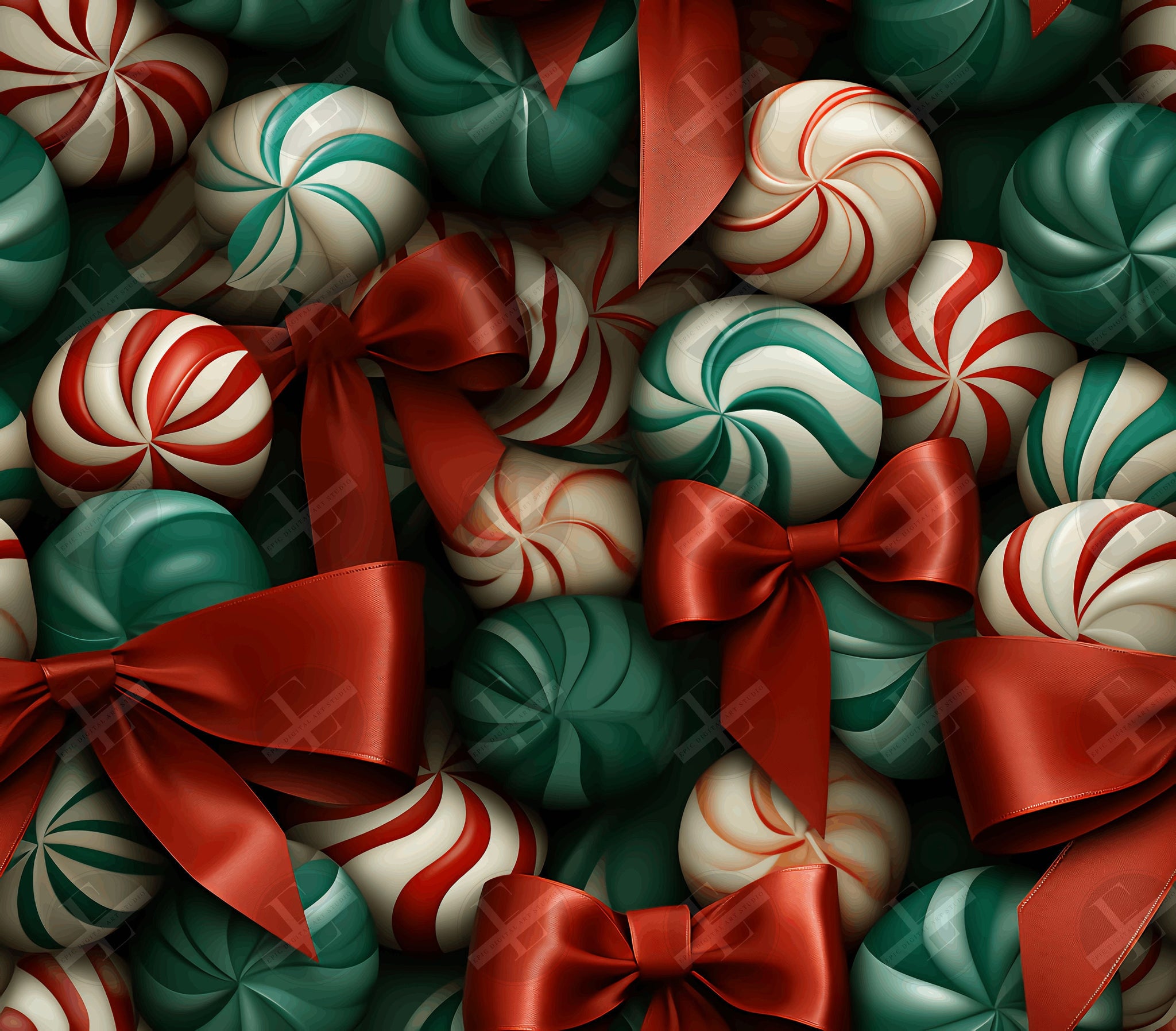 Christmas Tumbler Wrap - 3D Tumbler Wraps - Christmas Candy Wrap Design - Tumbler Sublimation Designs Straight & Tapered - Instant Download