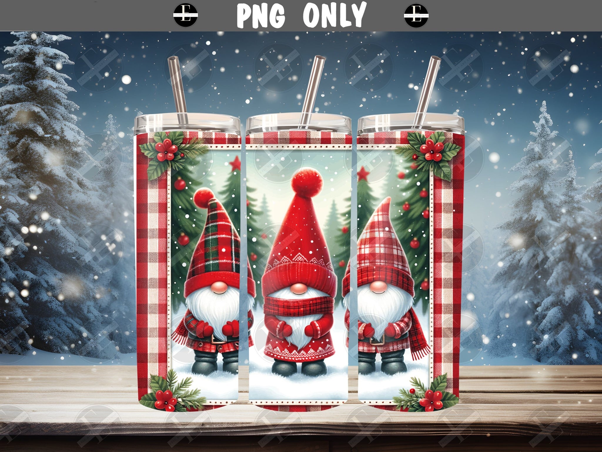 christmas tumbler wraps,gnomes red plaid skinny tumbler designs vinyl wraps 20 oz