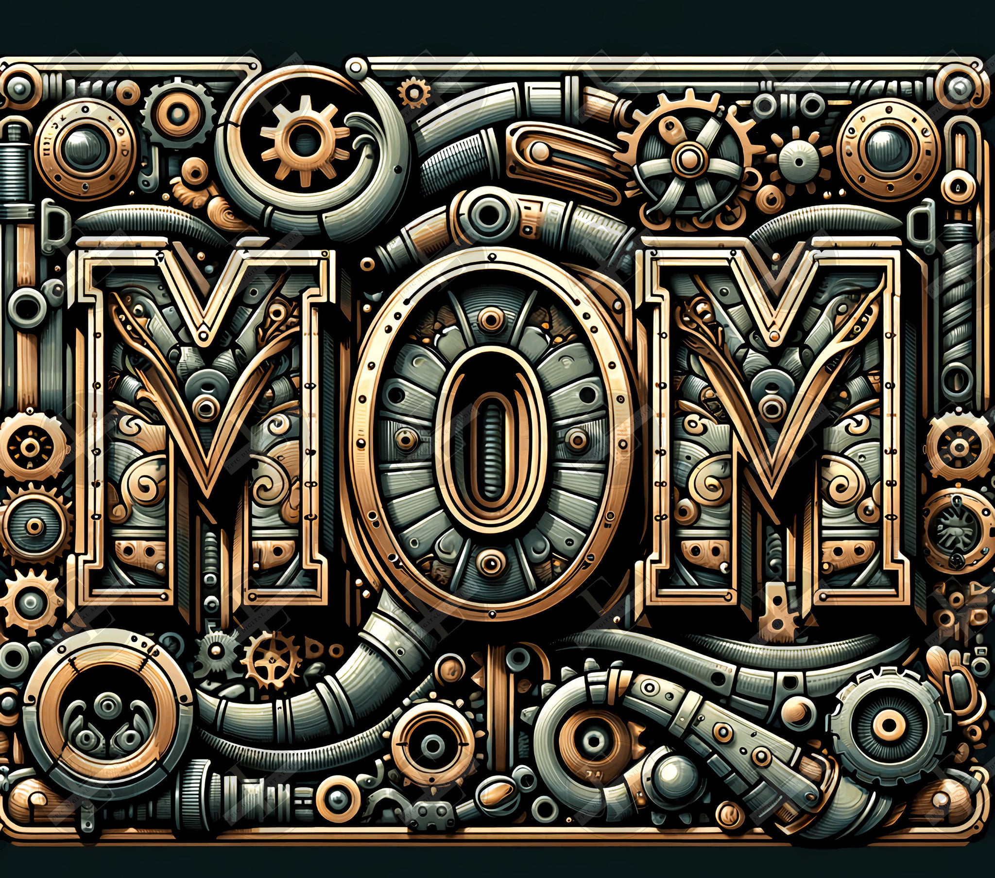Mom Tumbler Wrap - Steampunk Family Tumbler Wraps - Tumbler Sublimation Designs Straight & Tapered - Instant Download
