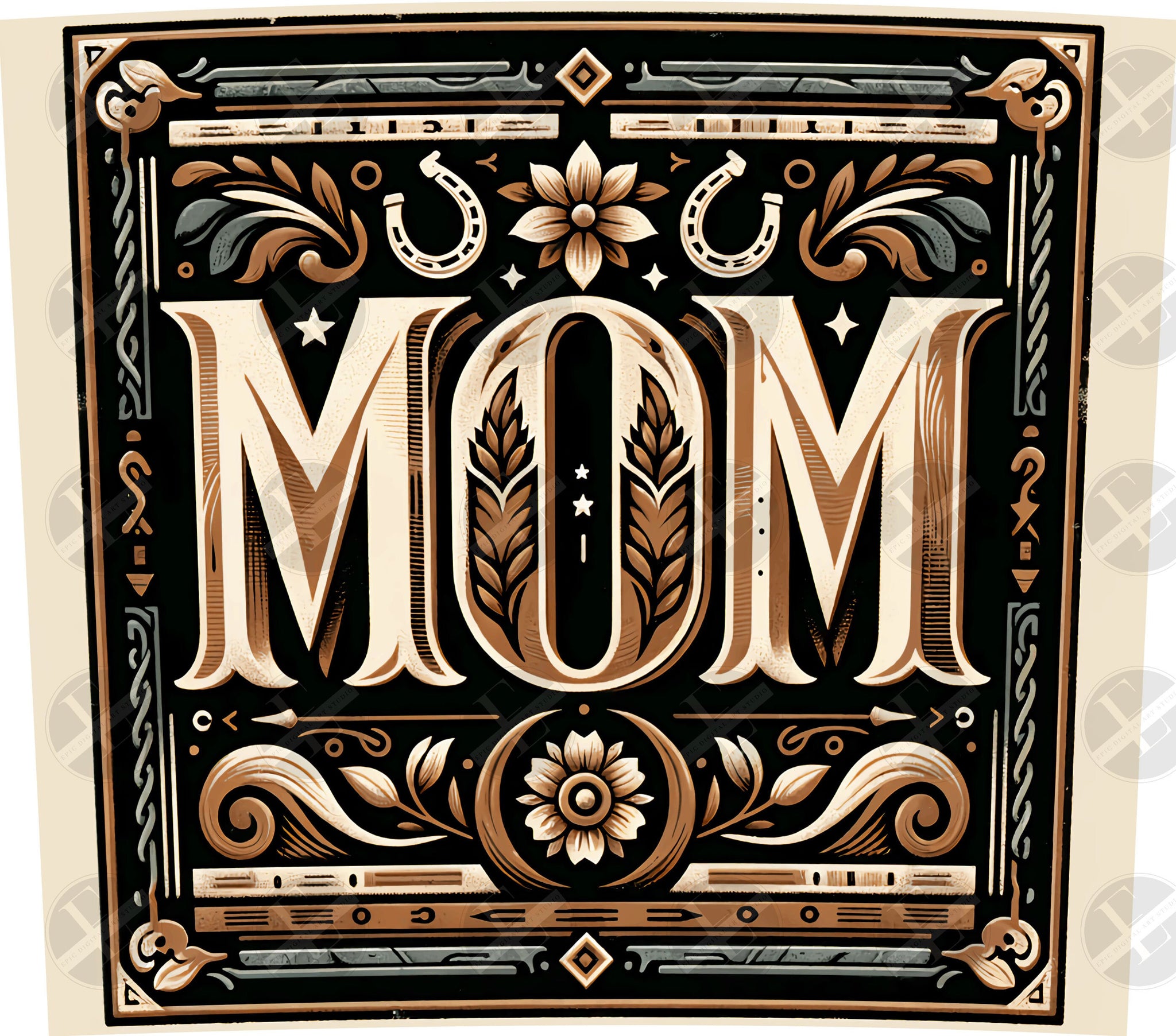 Mom Tumbler Wrap - Western Style Tumbler Wraps - Tumbler Sublimation Designs Straight & Tapered - Instant Download