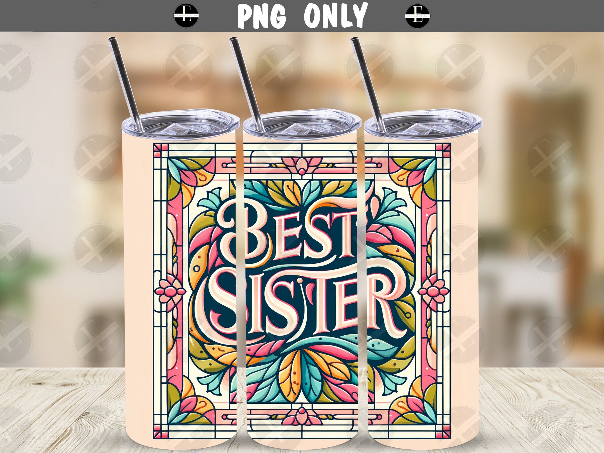 sister tumbler wraps, best sister skinny tumbler design 20 oz