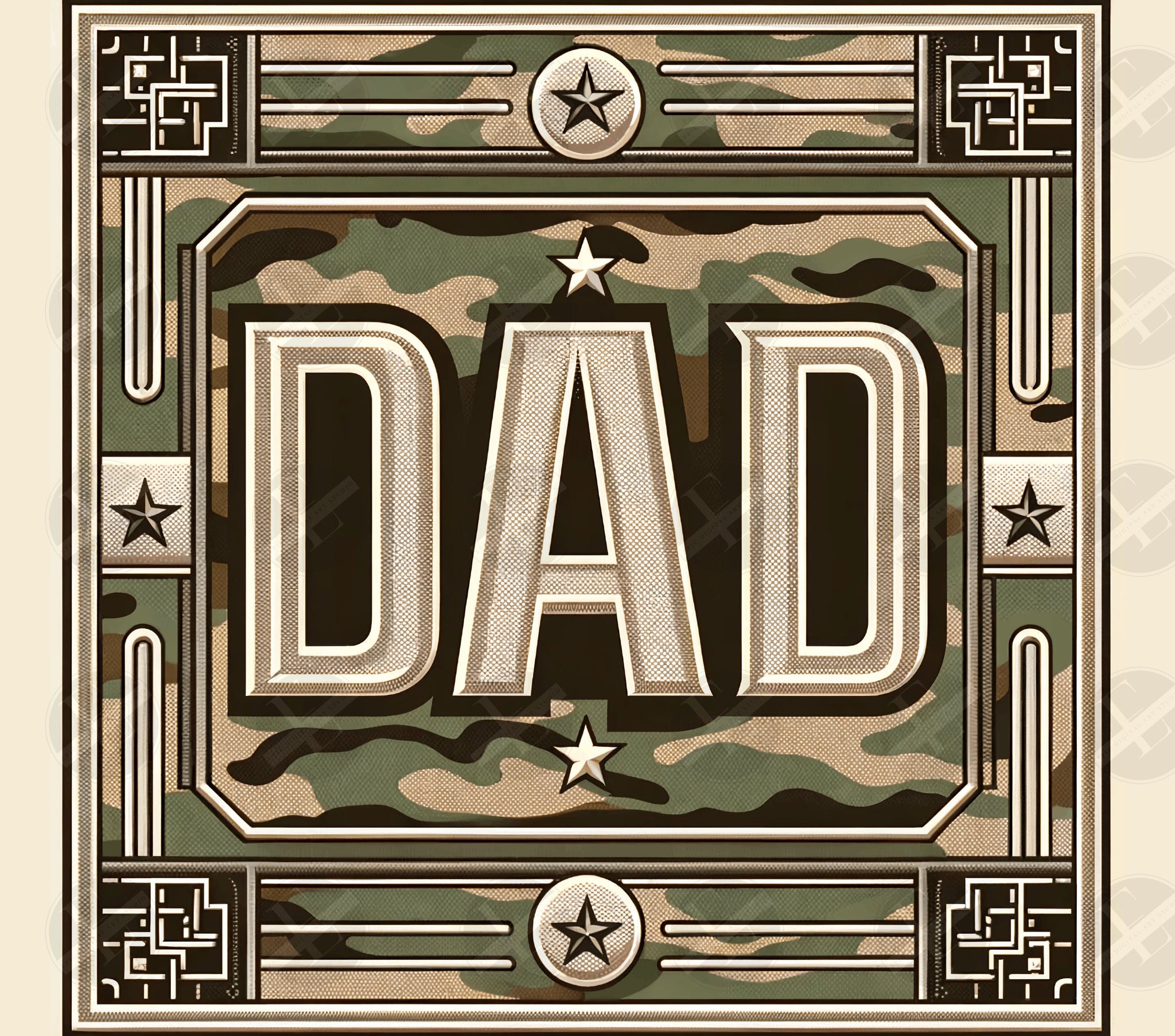 Dad Tumbler Wraps - Dad Military Camo Skinny Tumbler Wrap Design - Tumbler Sublimation Designs Straight & Tapered - Instant Download