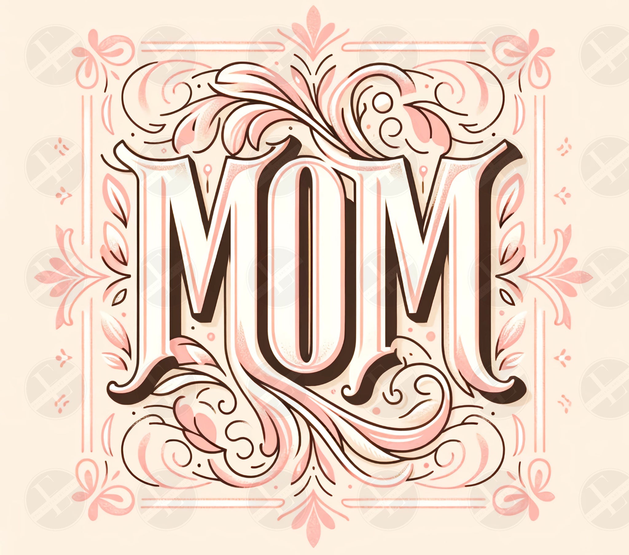 Mom In Floral Skinny Tumbler Wrap Design - Family Tumbler Wraps - Tumbler Sublimation Designs Straight & Tapered - Instant Download