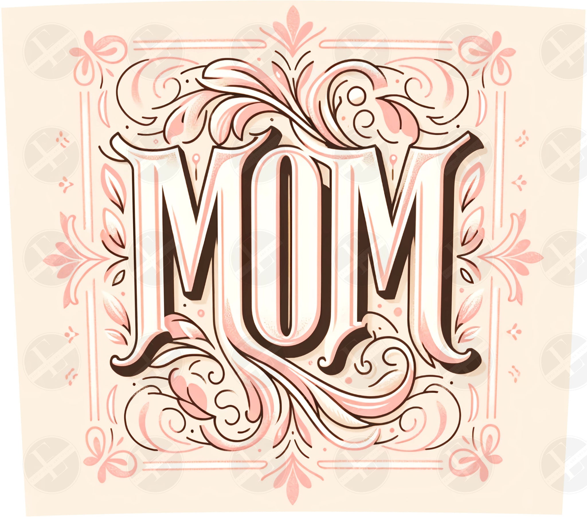 Mom In Floral Skinny Tumbler Wrap Design - Family Tumbler Wraps - Tumbler Sublimation Designs Straight & Tapered - Instant Download