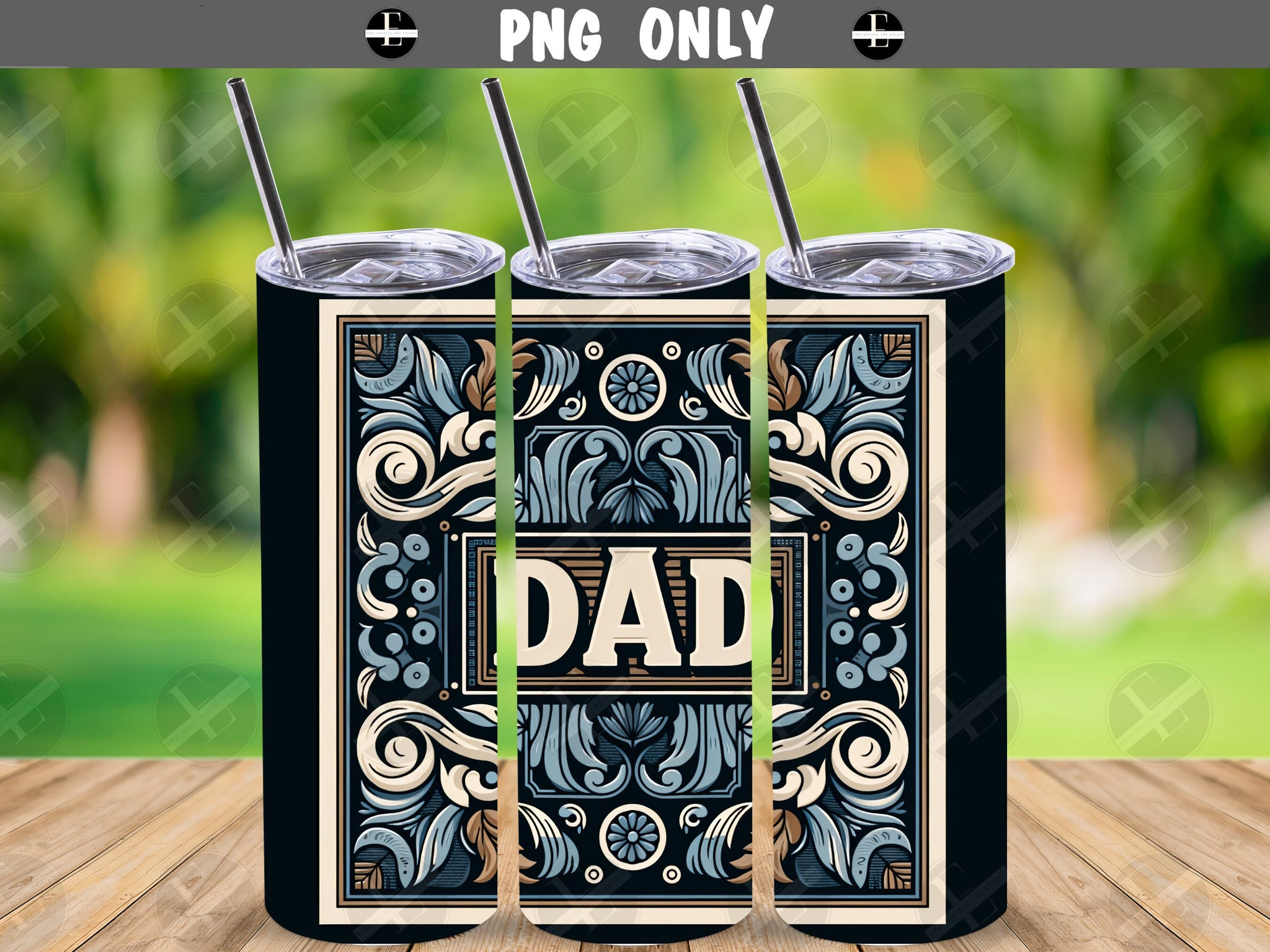 Dad Tumbler Wraps - Dad Skinny Tumbler Wrap Design - Tumbler Sublimation Designs Straight & Tapered - Instant Download